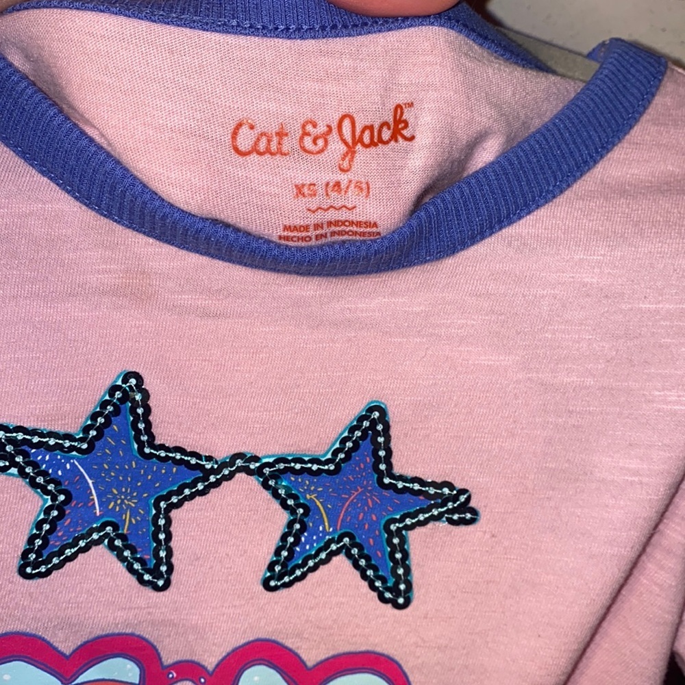 Cat & Jack sunglasses summer shirt Pink XS (4/5) - Picture 5 of 7